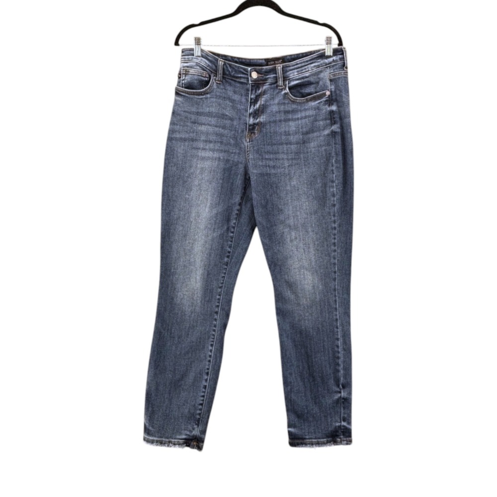 Judy Blue Jeans 13/31 Boyfriend Cropped Jeans Darkwash